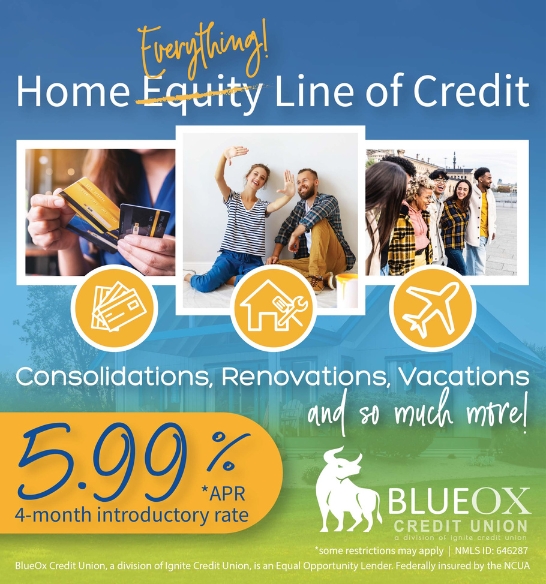 Home Equity Line of Credit. Consolidations, Renovations, Vacations and so much more! 5.99% APR* 4-Month Introductory Rate