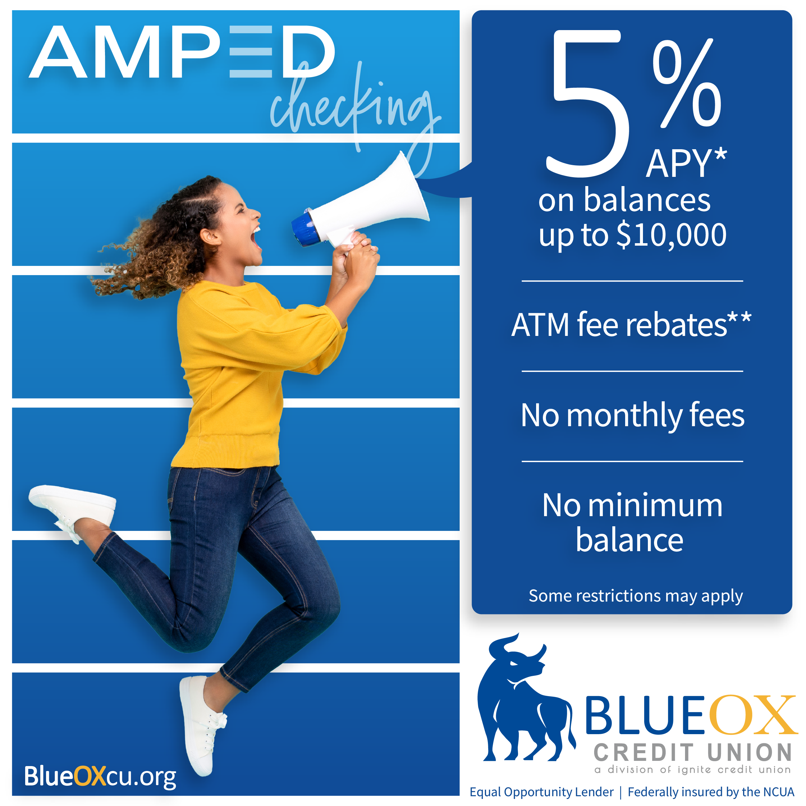 Amped Checking Account - BlueOx Credit Union